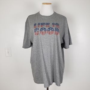 Life is good classic fit grey American flag XL patriotic short sleeve tee